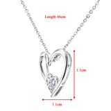 Heart Shape Diamond Pave Pendant In UK Hallmarked 9ct White Gold