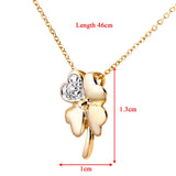 Diamond Pave Lucky Clover Pendant In UK Hallmarked 9ct Yellow Gold