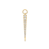 9CT YEL GOLD CZ SPIKE EARRING CHARM