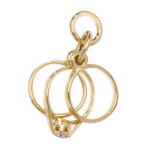9CT YEL GOLD 3 RINGS PENDANT
