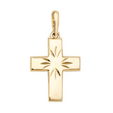 9CT YEL GOLD CROSS PENDANT