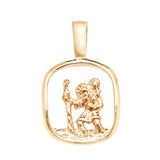 9CT YEL GOLD ST CHRISTOPHER PENDANT