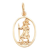 9CT YEL GOLD ST CHRISTOPHER PENDANT