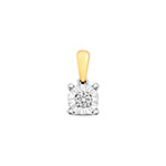 9ct Yellow Gold Diamond Pendant – PD165