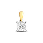 9ct Yellow Gold Diamond Pendant – PD171