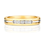 9CT Gold Diamond 0.16CT Ring - RD141