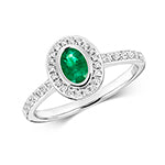 9ct White Gold Emerald Ring – RD441WE