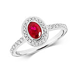 9ct White Gold Ruby Ring – RD441WR