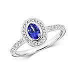 9ct White Gold Tanzanite Ring – RD441WT