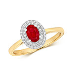 14ct Yellow Gold Ruby 9ct Ring – RD448R