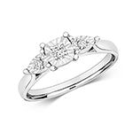 9ct White Gold Diamond Ring – RD677W