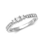 18ct White Gold Diamond 0.33ct Ring – RDQ167W