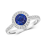 18ct White Gold Sapphire 0.44ct Ring – RDQ237W-SAP