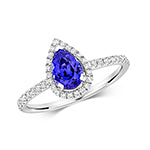 18ct White Gold Tanzanite 0.28ct Ring – RDQ246W-TAN
