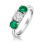 9CT White Gold Lab Grown Diamond Emerald Jewellery - V131WE