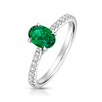 9CT White Gold Lab Grown Diamond Emerald Jewellery - V132WE
