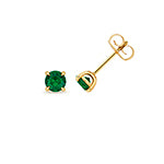 9ct Yellow Gold Lab Grown Diamond Emerald Jewellery - V231E