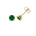 9ct Yellow Gold Lab Grown Diamond Emerald Jewellery - V232E