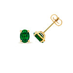 9ct Yellow Gold Lab Grown Diamond Emerald Jewellery - V234E