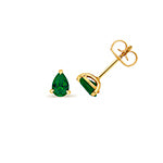9ct Yellow Gold Lab Grown Diamond Emerald Jewellery - V235E