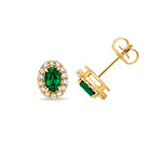9ct Yellow Gold Lab Grown Diamond Emerald Jewellery - V238E