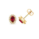 9ct Yellow Gold Lab Grown Diamond Ruby Jewellery - V238R