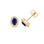 9ct Yellow Gold Lab Grown Diamond Sapphire Jewellery - V238S