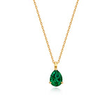 9CT Yellow Gold Lab Grown Diamond Emerald Jewellery - V524E