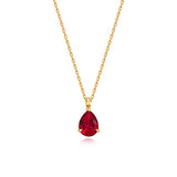 9ct Yellow Gold Lab Grown Diamond Ruby Jewellery - V524R