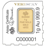 1 GRAM PAMP FORTUNA GOLD BAR