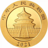 1 GRAM CHINESE PANDA 2021 GOLD COIN