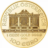1 OZ 2021 VIENNA PHILHARMONIC GOLD COIN
