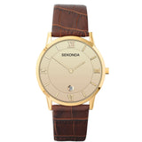 Sekonda Men’s Classic Brown Leather Strap Watch