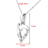Diamond Pave Heart Shape Pendant In UK Hallmarked 9ct White Gold