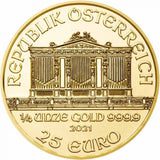 1/4 OZ 2021 VIENNA PHILHARMONIC GOLD COIN