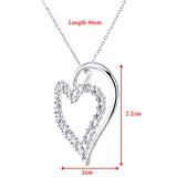 Heart Shape Diamond Pendant In UK Hallmarked 9ct White Gold
