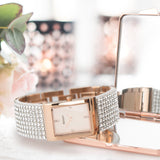 Seksy Rose Gold Plated Bracelet Watch
