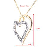 Heart Shape Diamond Pendant In UK Hallmarked 9ct Yellow Gold