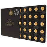 25 X 1 MAPLEGRAM GOLD COINS