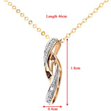 Diamond Pave Swirl Pendant In 9ct Yellow White Gold