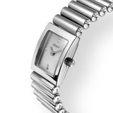 Seksy Edge® Silver Coloured Stone Set Bracelet Watch