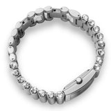 Seksy Edge® Silver Coloured Stone Set Bracelet Watch