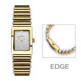 Seksy Edge® Gold Plated Bracelet Watch