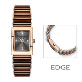 Seksy Edge® Bronze Stone Set Bracelet Watch