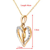 Diamond Pave Heart Shape Pendant In UK Hallmarked 9ct Yellow Gold