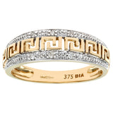 Round Diamond Pave Set Statement Ring In UK Hallmarked 9ct Yellow Gold