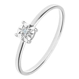 Round Diamond Pave Set Engagement Ring In UK Hallmarked 9ct White Gold