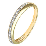 Pave Set Diamond Twist Half Eternity Ring In UK Hallmarked 9ct Yellow Gold