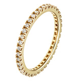 0.36ct Round Diamond Prong Set Full Eternity Ring In UK Hallmarked 9ct Yellow Gold