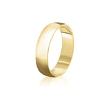 COURT SHAPE 6mm WEDDING BAND